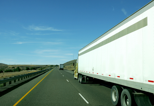 Semi-truck blind spot