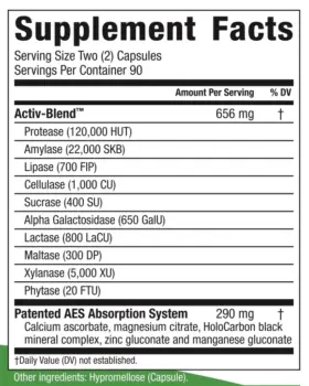 HoloZyme label ingredients